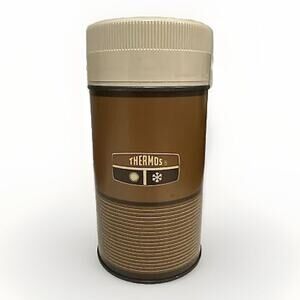 Vintage Thermos King Seely #6263 Wide Mouth Pint Size Stainless Steel Bottle 60s